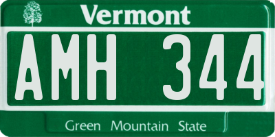 VT license plate AMH344