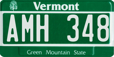 VT license plate AMH348