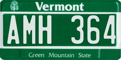 VT license plate AMH364