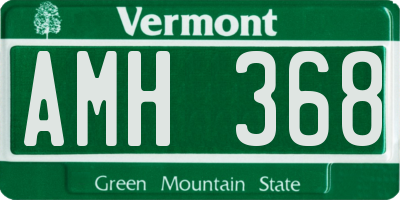 VT license plate AMH368