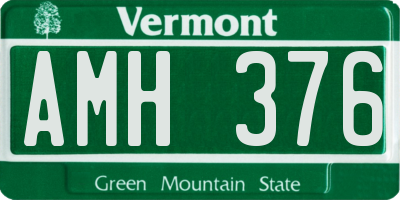 VT license plate AMH376
