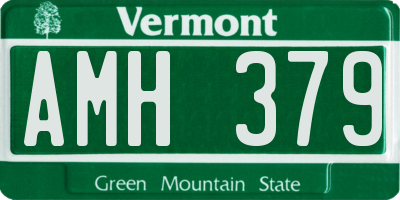 VT license plate AMH379
