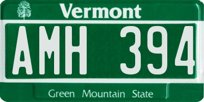 VT license plate AMH394