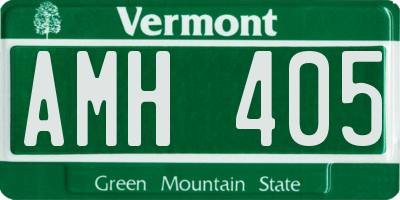 VT license plate AMH405