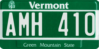 VT license plate AMH410