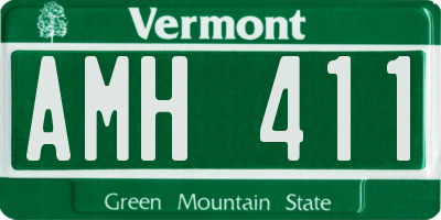 VT license plate AMH411