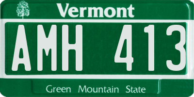 VT license plate AMH413