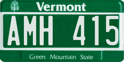 VT license plate AMH415