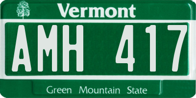 VT license plate AMH417