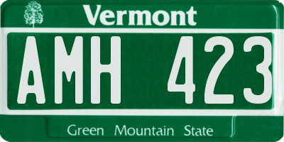VT license plate AMH423