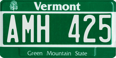 VT license plate AMH425