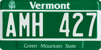 VT license plate AMH427