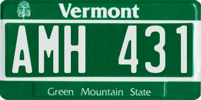 VT license plate AMH431