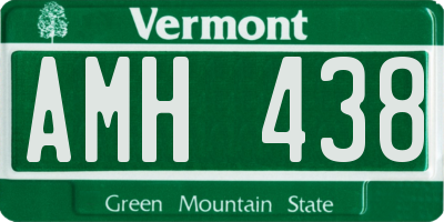 VT license plate AMH438