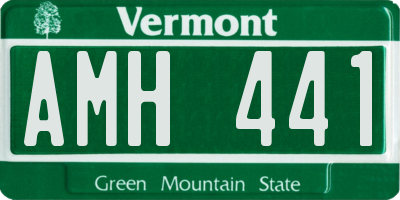 VT license plate AMH441