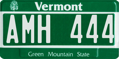 VT license plate AMH444
