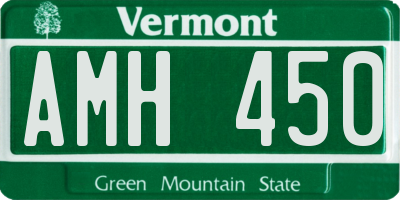 VT license plate AMH450