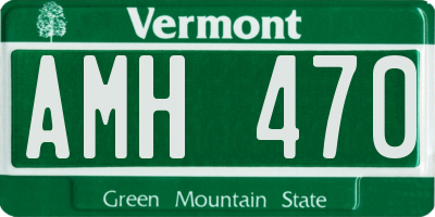 VT license plate AMH470