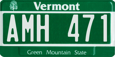 VT license plate AMH471