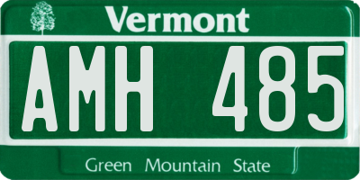 VT license plate AMH485