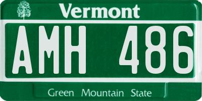VT license plate AMH486