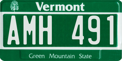 VT license plate AMH491