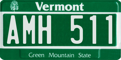 VT license plate AMH511