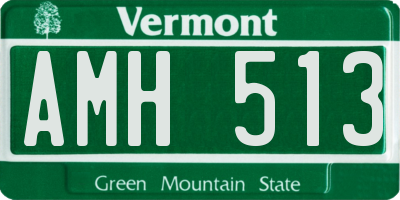 VT license plate AMH513