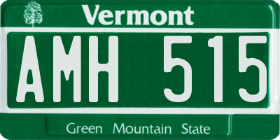 VT license plate AMH515