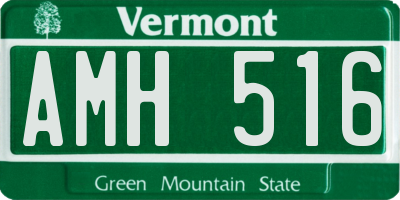 VT license plate AMH516