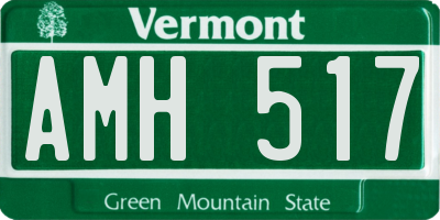 VT license plate AMH517