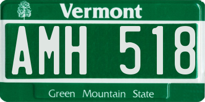 VT license plate AMH518