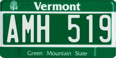VT license plate AMH519