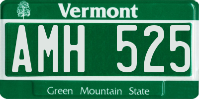 VT license plate AMH525