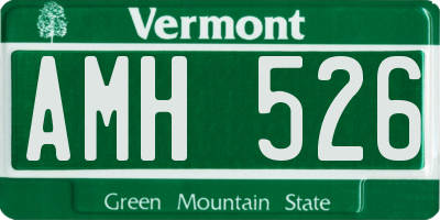 VT license plate AMH526