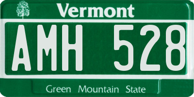 VT license plate AMH528
