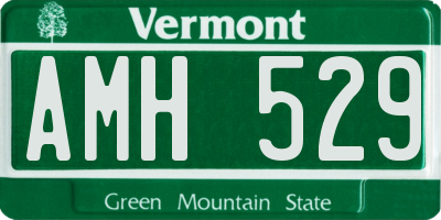 VT license plate AMH529