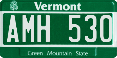 VT license plate AMH530