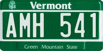 VT license plate AMH541