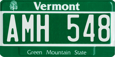 VT license plate AMH548