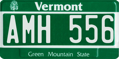 VT license plate AMH556