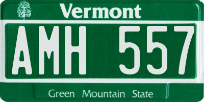 VT license plate AMH557