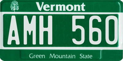 VT license plate AMH560