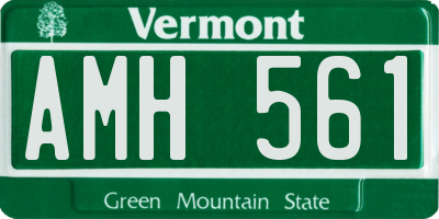 VT license plate AMH561