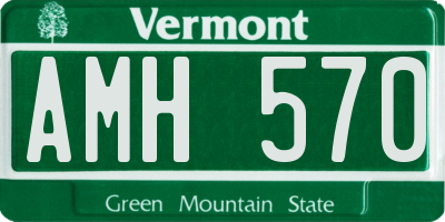 VT license plate AMH570