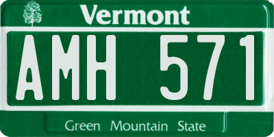 VT license plate AMH571