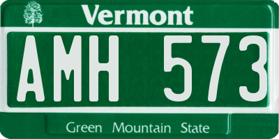 VT license plate AMH573