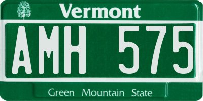 VT license plate AMH575