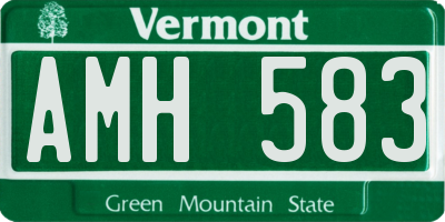 VT license plate AMH583