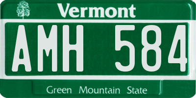 VT license plate AMH584